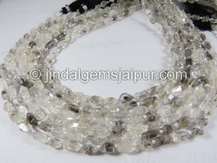 Double Terminated Quartz Rough Nuggets Shape Beads